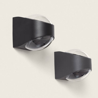 Aplique de Pared Exterior LED 12W Aluminio Iluminción Doble Cara Adelfa