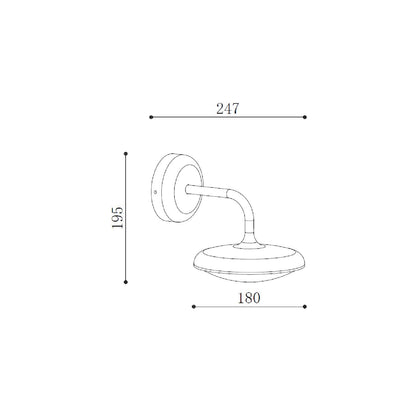 Aplique de Pared Exterior LED 12W Aluminio Mixi