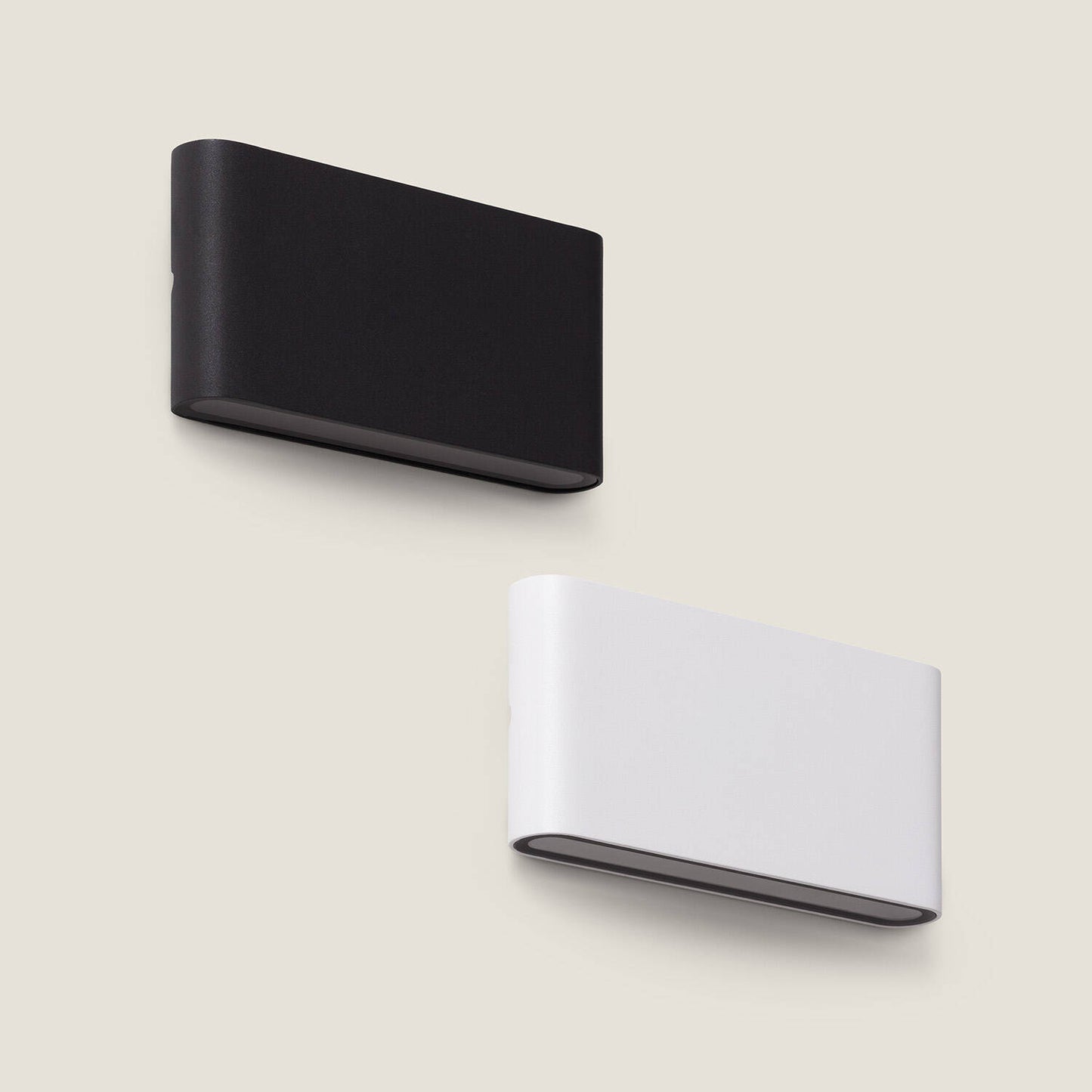 Aplique de Pared Exterior LED 12W Aluminio Rectangular Iluminación Doble Cara Luming