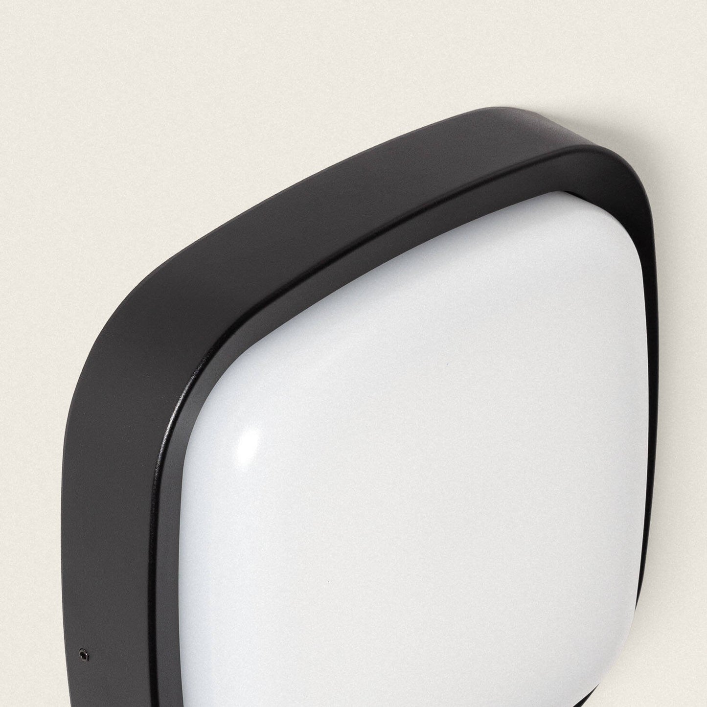 Aplique de Pared Exterior LED 12W Iluminación Cuadrado Negro Beilen