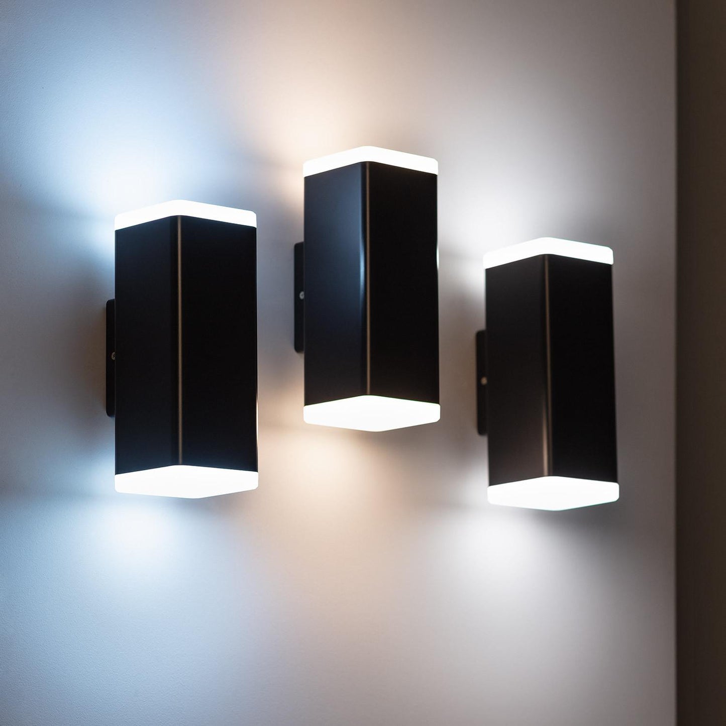 Aplique de Pared Exterior LED 12W Iluminación Doble Cara New Miseno