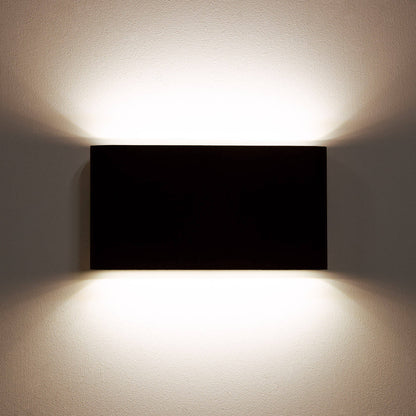 Aplique de Pared Exterior LED 12W CCT Iluminación Doble Cara Aluminio Rectangular Luming