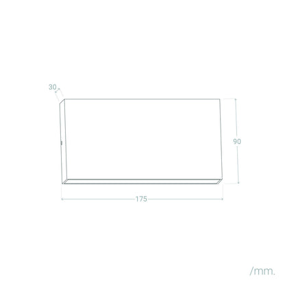 Aplique de Pared Exterior LED 12W CCT Iluminación Doble Cara Aluminio Rectangular Luming