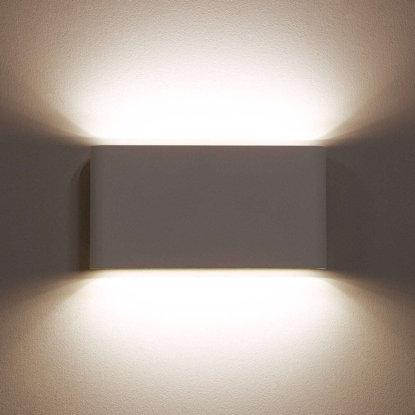 Aplique de Pared Exterior LED 12W CCT Iluminación Doble Cara Aluminio Rectangular Luming