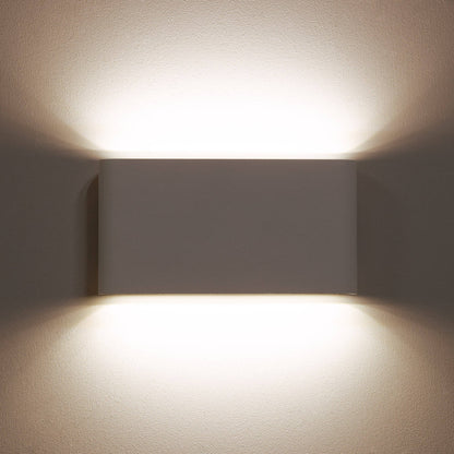 Aplique de Pared Exterior LED 12W CCT Iluminación Doble Cara Aluminio Rectangular Luming