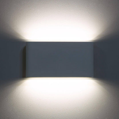 Aplique de Pared Exterior LED 12W CCT Iluminación Doble Cara Aluminio Rectangular Luming