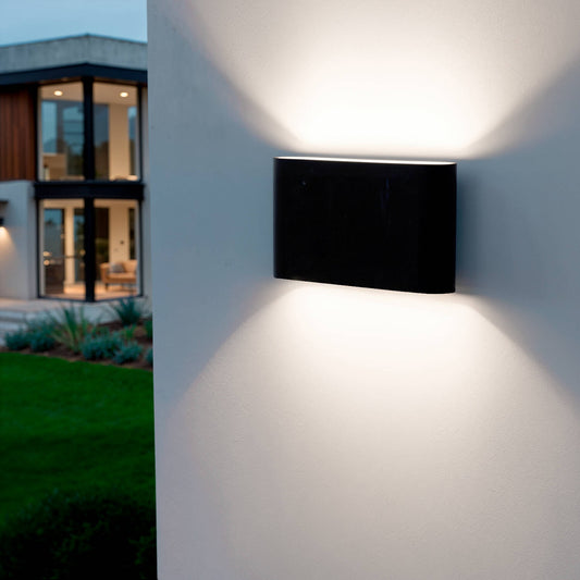 Aplique de Pared Exterior LED 12W CCT Iluminación Doble Cara Aluminio Rectangular Luming