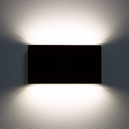 Aplique de Pared Exterior LED 12W CCT Iluminación Doble Cara Aluminio Rectangular Luming