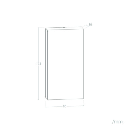 Aplique de Pared Exterior LED 12W CCT Iluminación Doble Cara Aluminio Rectangular Luming