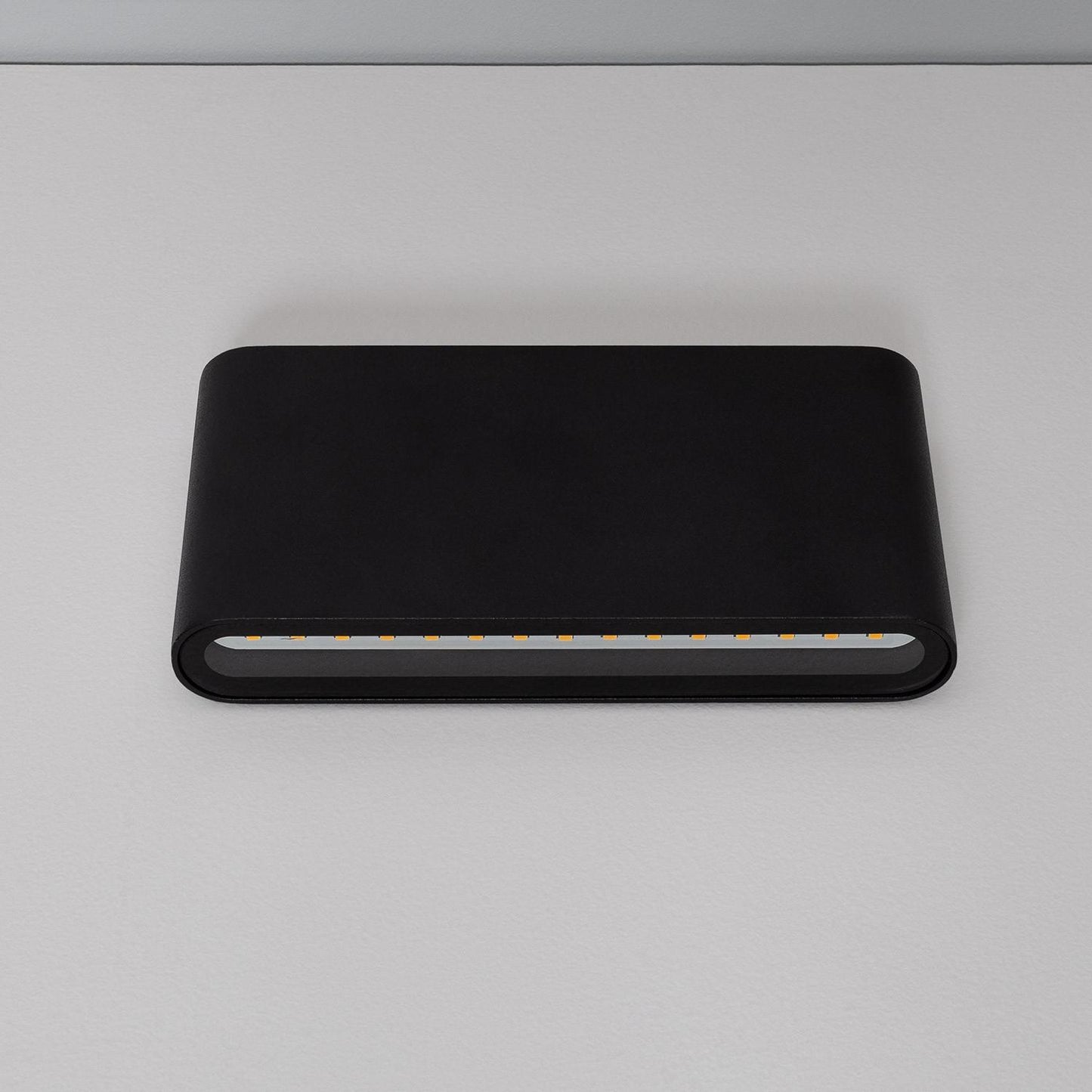 Aplique de Pared Exterior LED 12W Iluminación Aluminio Doble Cara Rectangular Negro Luming