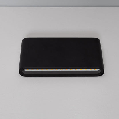 Aplique de Pared Exterior LED 12W Iluminación Aluminio Doble Cara Rectangular Negro Luming