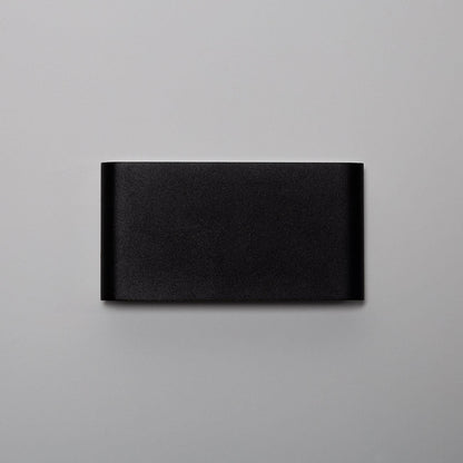 Aplique de Pared Exterior LED 12W Iluminación Aluminio Doble Cara Rectangular Negro Luming
