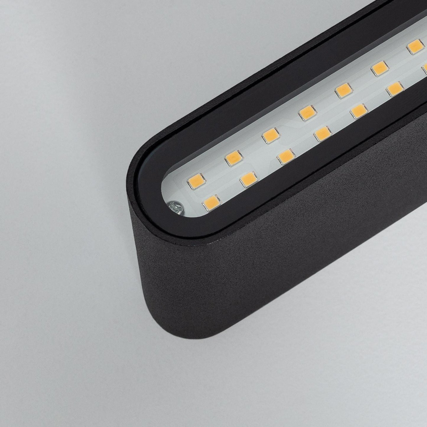 Aplique de Pared Exterior LED 12W Iluminación Aluminio Doble Cara Rectangular Negro Luming