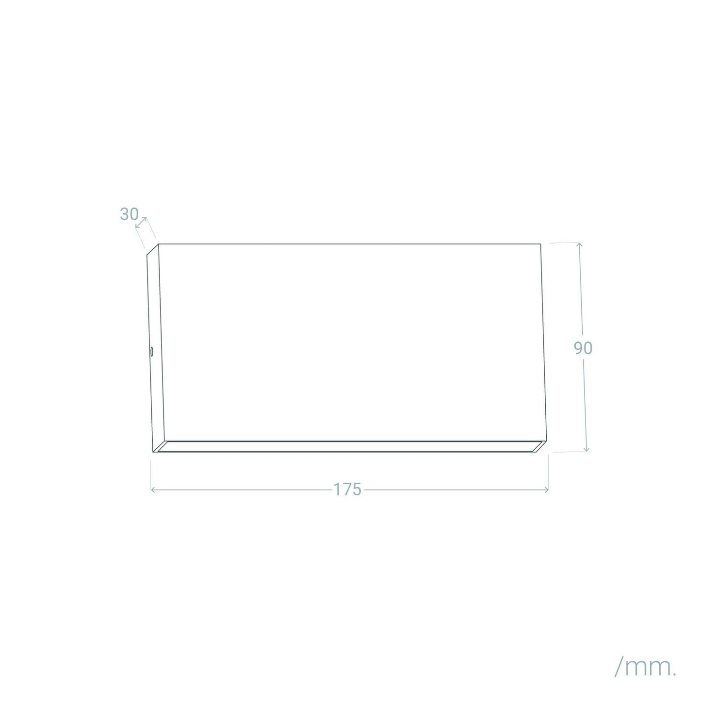 Aplique de Pared Exterior LED 12W Iluminación Aluminio Doble Cara Rectangular Negro Luming