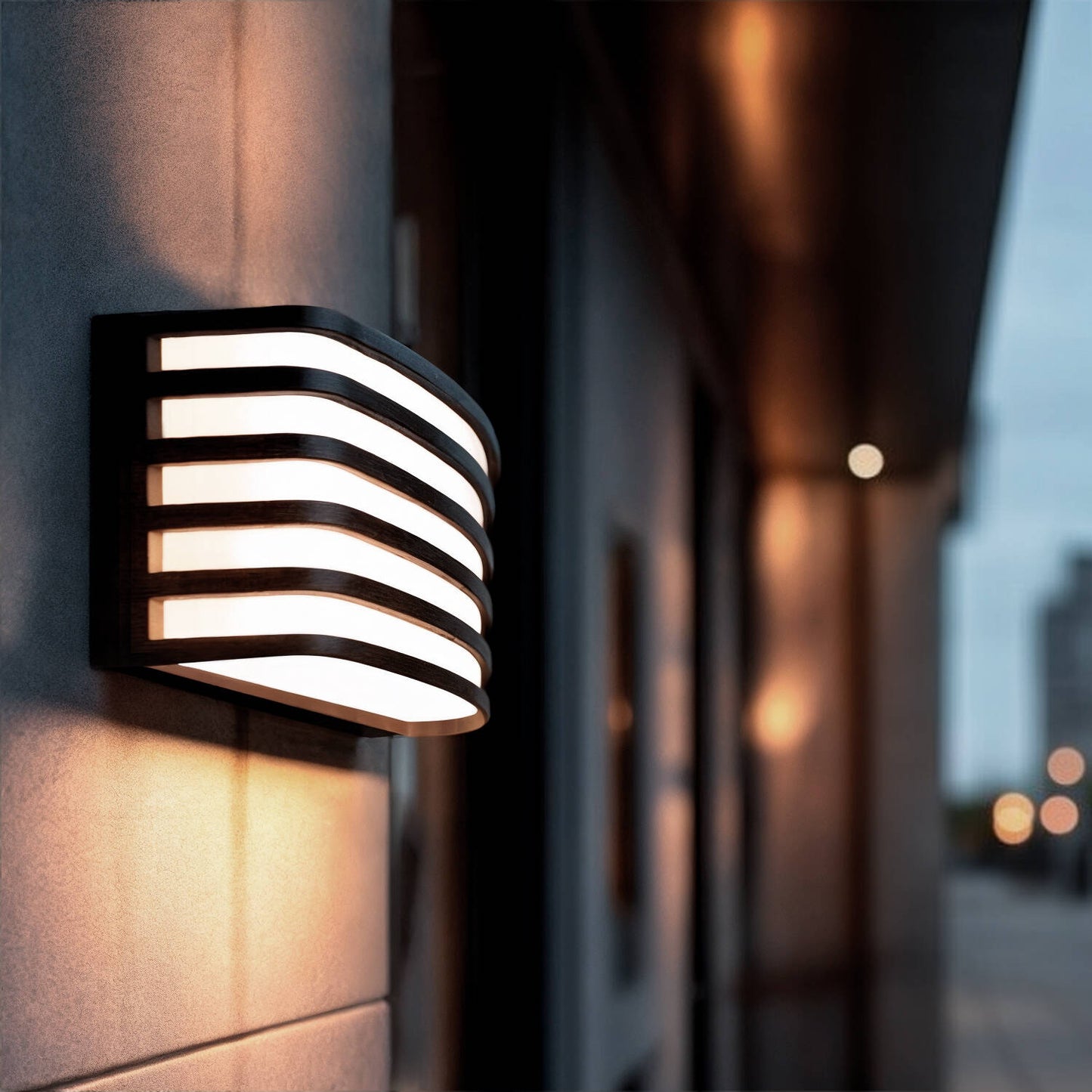 Aplique de Pared Exterior LED 15W Aluminio Negro Juli