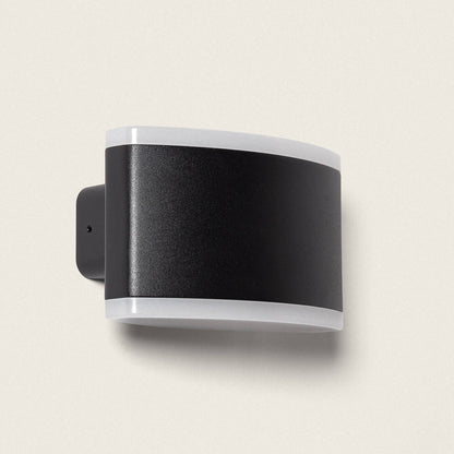 Aplique de Pared Exterior LED 15W Iluminación Rectangular Aluminio Negro Bertol
