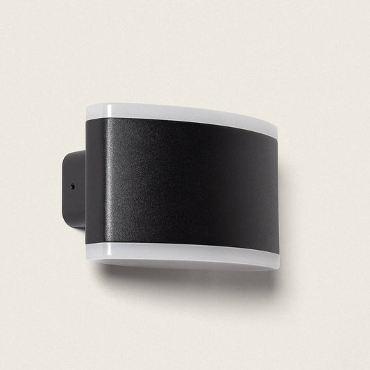 Aplique de Pared Exterior LED 15W Iluminación Rectangular Aluminio Negro Bertol