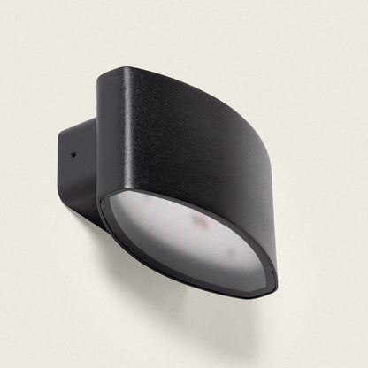 Aplique de Pared Exterior LED 15W Iluminación Rectangular Aluminio Negro Masha