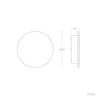 Aplique de Pared Exterior LED 18W Aluminio CCT Seleccionable Blekkom M