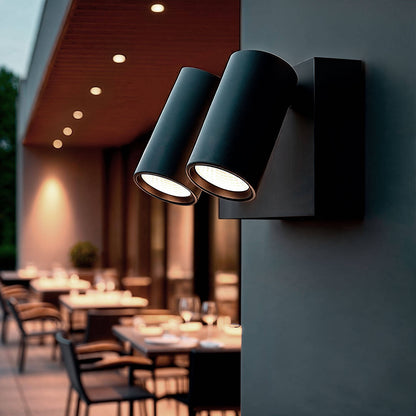 Aplique de Pared Exterior LED 18W Aluminio CCT Seleccionable Dos Focos Kuriya
