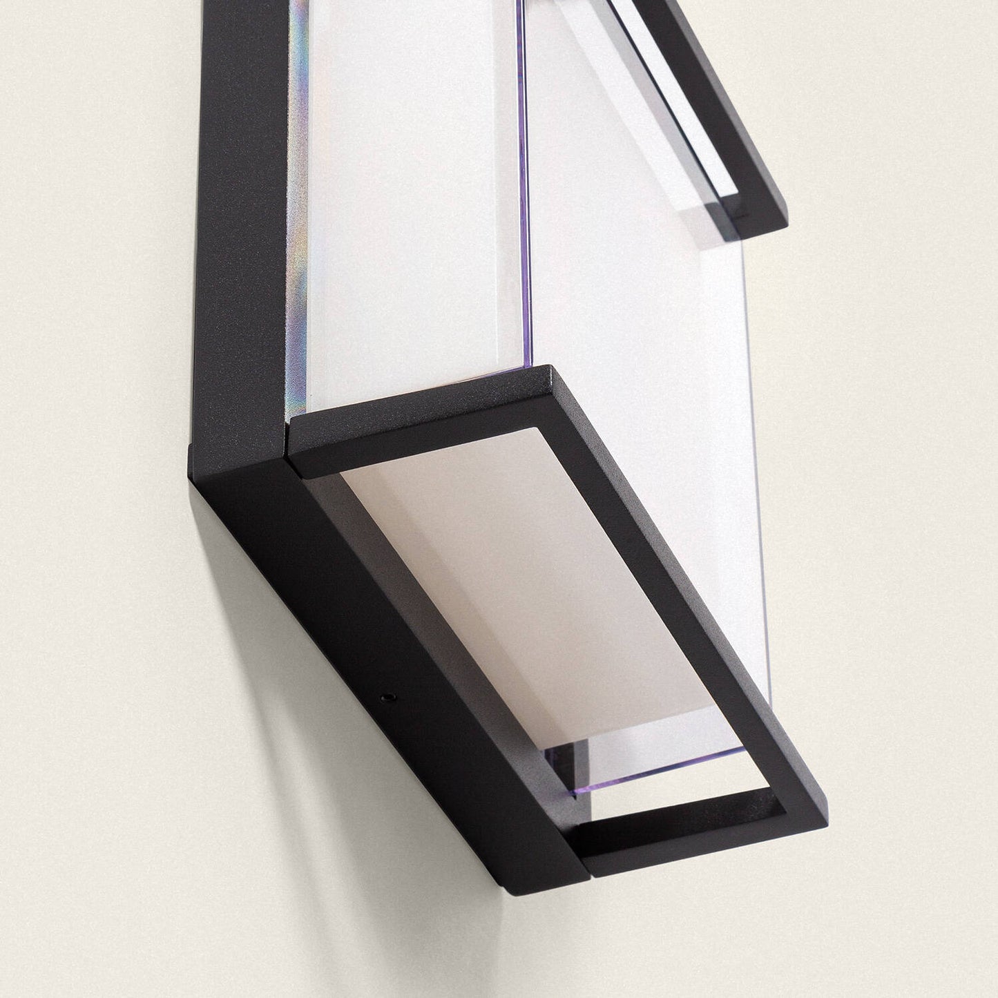 Aplique de Pared Exterior LED 18W Aluminio Iluminación Cuadrado Negro Rale