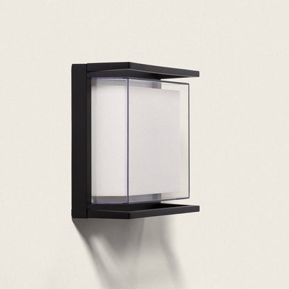 Aplique de Pared Exterior LED 18W Aluminio Iluminación Cuadrado Negro Rale