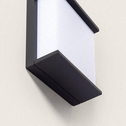Aplique de Pared Exterior LED 18W Aluminio Iluminación Cuadrado Negro Rimen IP65