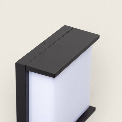 Aplique de Pared Exterior LED 18W Aluminio Iluminación Cuadrado Negro Rimen IP65