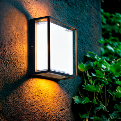 Aplique de Pared Exterior LED 20W Aluminio CCT Seleccionable Doble Difusor Arelien Large