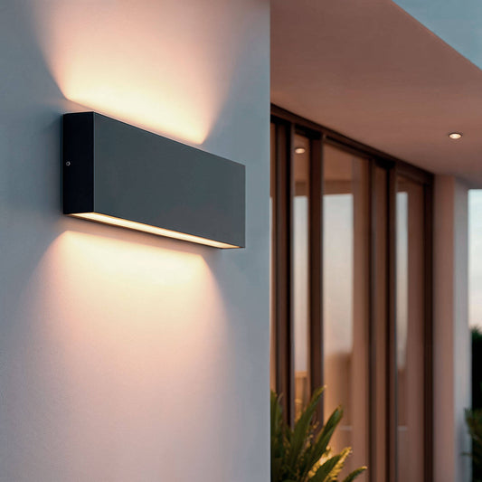 Aplique de Pared Exterior LED 20W Aluminio Iluminación Doble Cara CCT Seleccionable Brooky L