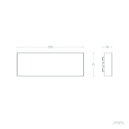 Aplique de Pared Exterior LED 20W Aluminio Iluminación Doble Cara CCT Seleccionable Brooky L