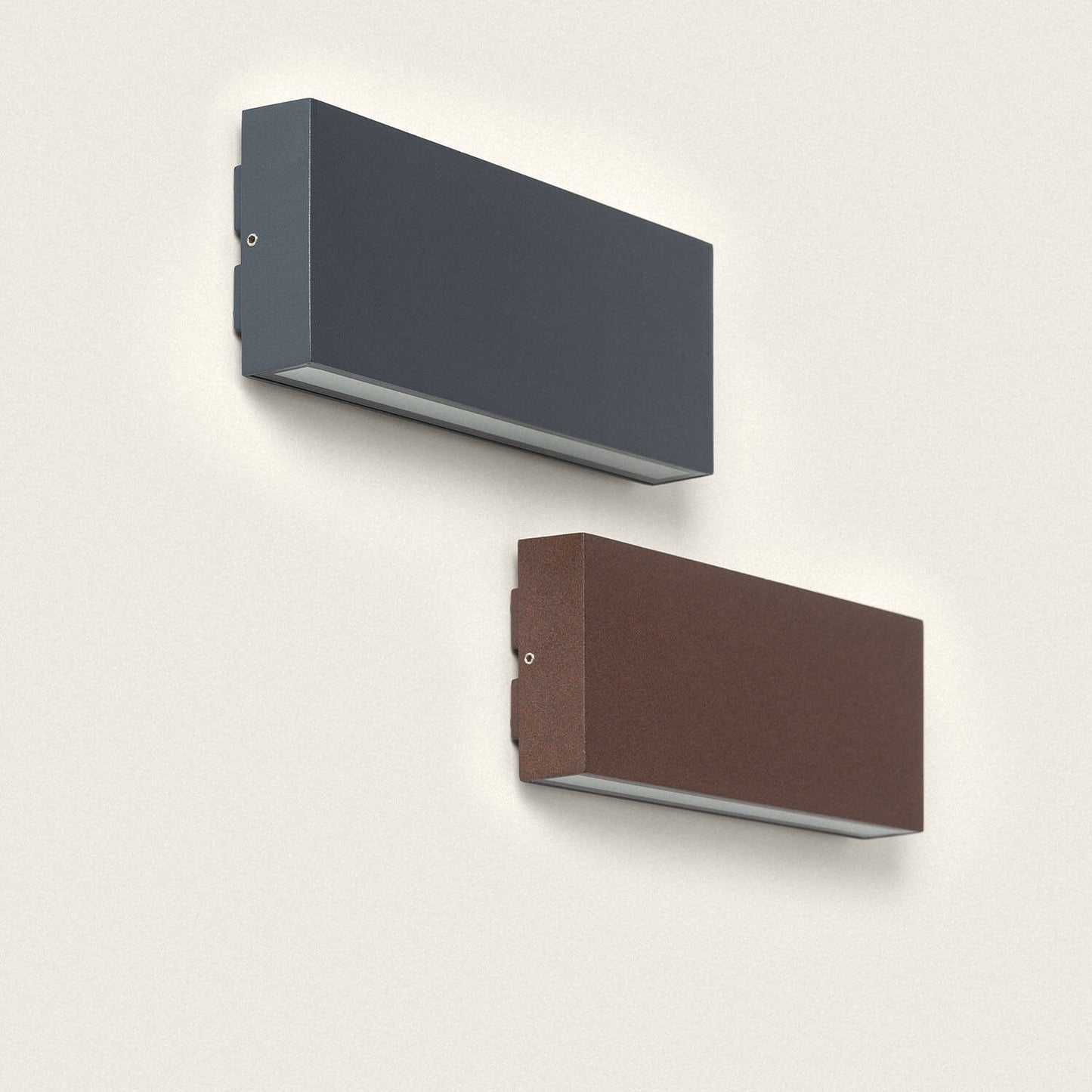 Aplique de Pared Exterior LED 20W Aluminio Iluminación Doble Cara CCT Seleccionable Brooky L