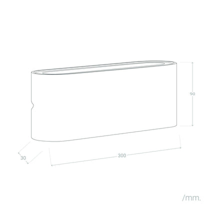 Aplique de Pared Exterior LED 20W Aluminio Rectangular Iluminación Doble Cara Luming Blanco