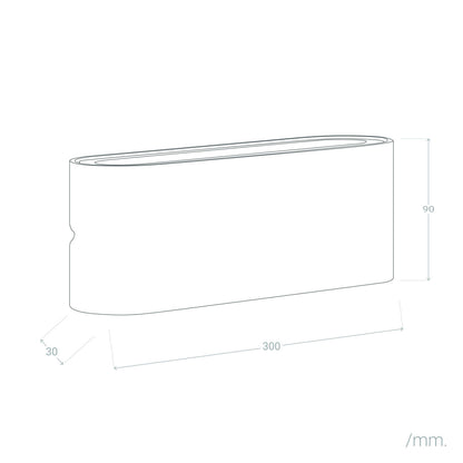 Aplique de Pared Exterior LED 20W Aluminio Rectangular Iluminación Doble Cara Luming Blanco