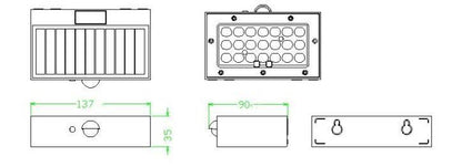 Aplique de Pared Exterior LED 3W Iluminación Doble Cara con Sensor PIR Karl Solar