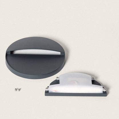 Aplique de Pared Exterior LED 6.5W CCT Seleccionable Aluminio Superficie Circular Jade