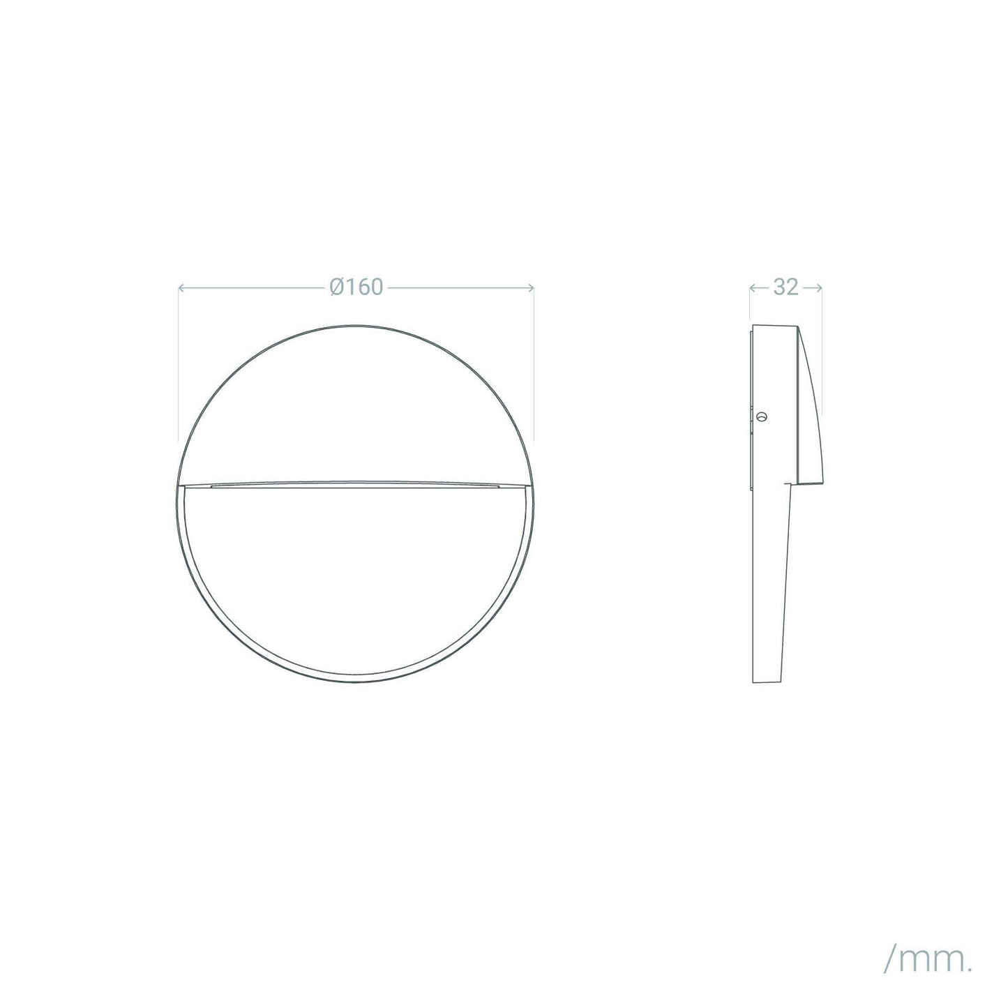 Aplique de Pared Exterior LED 6.5W CCT Seleccionable Aluminio Superficie Circular Jade
