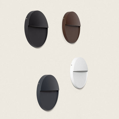 Aplique de Pared Exterior LED 6.5W CCT Seleccionable Aluminio Superficie Circular Jade