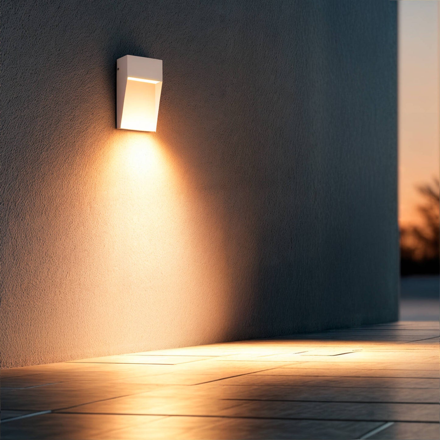 Aplique de Pared Exterior LED 6.5W CCT Seleccionable Aluminio Superficie Cuadrado Jade