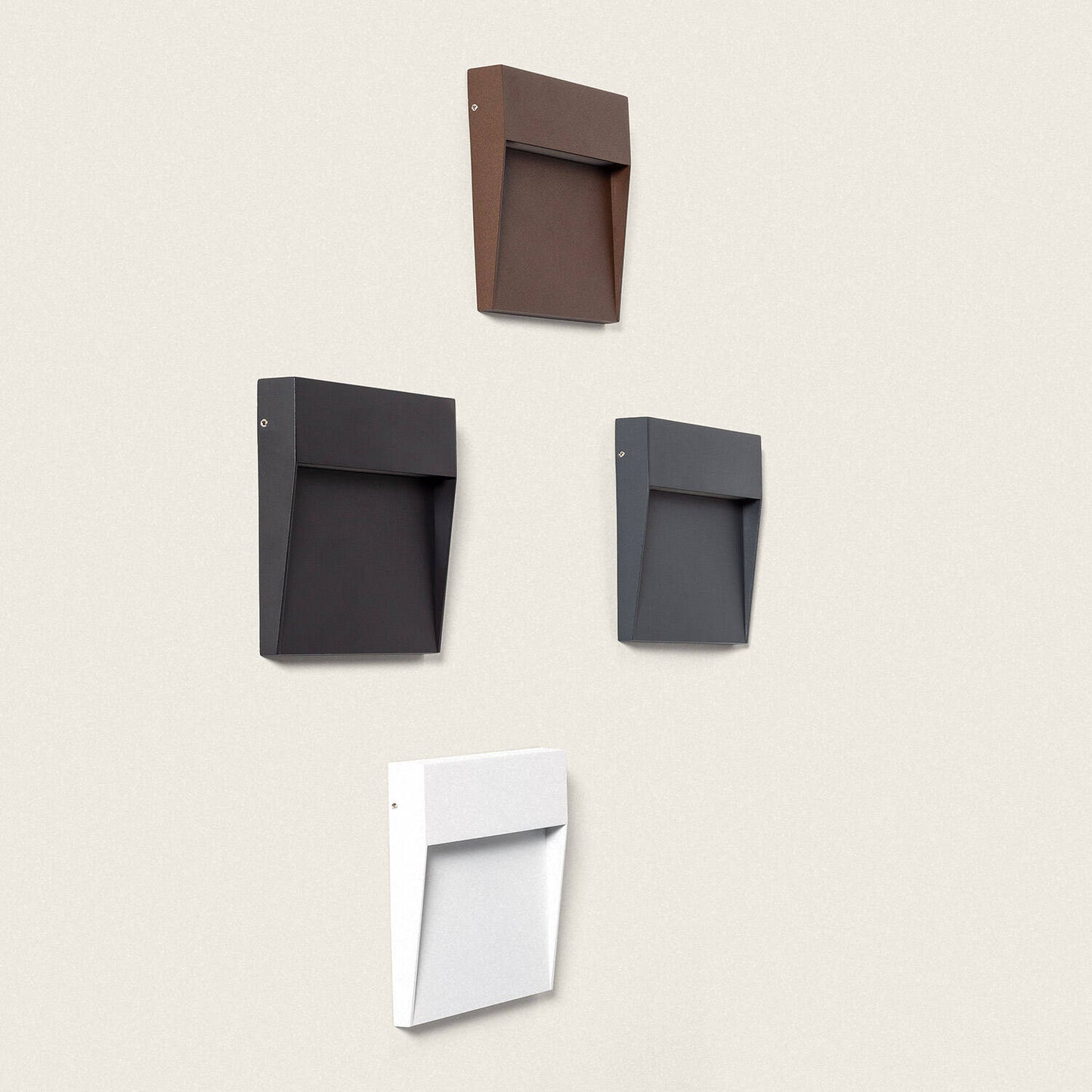 Aplique de Pared Exterior LED 6.5W CCT Seleccionable Aluminio Superficie Cuadrado Jade
