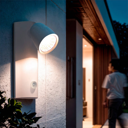 Aplique de Pared Exterior LED 6W Aluminio con Detector de Movimiento Abel