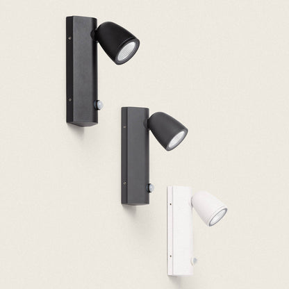 Aplique de Pared Exterior LED 6W Aluminio con Detector de Movimiento Abel