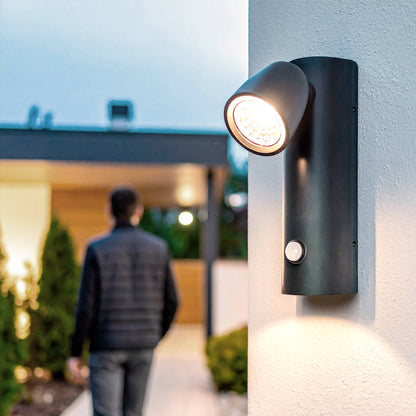 Aplique de Pared Exterior LED 6W Aluminio con Detector de Movimiento Abel