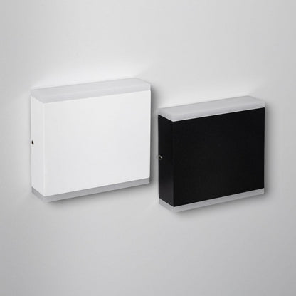 Aplique de Pared Exterior LED 6W Aluminio Iluminación Doble Cara Cuadrado Blanco Orus