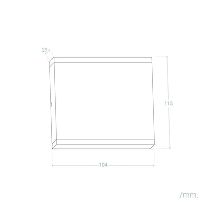 Aplique de Pared Exterior LED 6W Aluminio Iluminación Doble Cara Cuadrado Blanco Orus