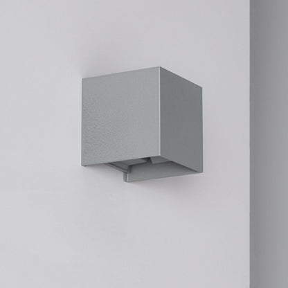 Aplique de Pared Exterior LED 6W Aluminio Iluminación Doble Cara Eros Gris