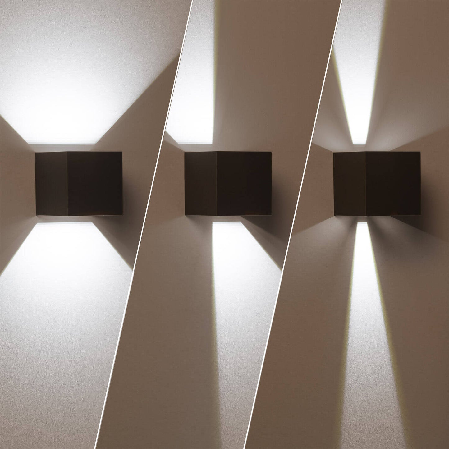 Aplique de Pared Exterior LED 6W Aluminio Iluminación Doble Cara Eros