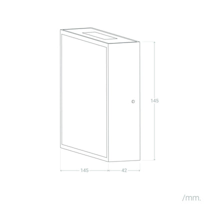 Aplique de Pared Exterior LED 6W Aluminio Roma Gris