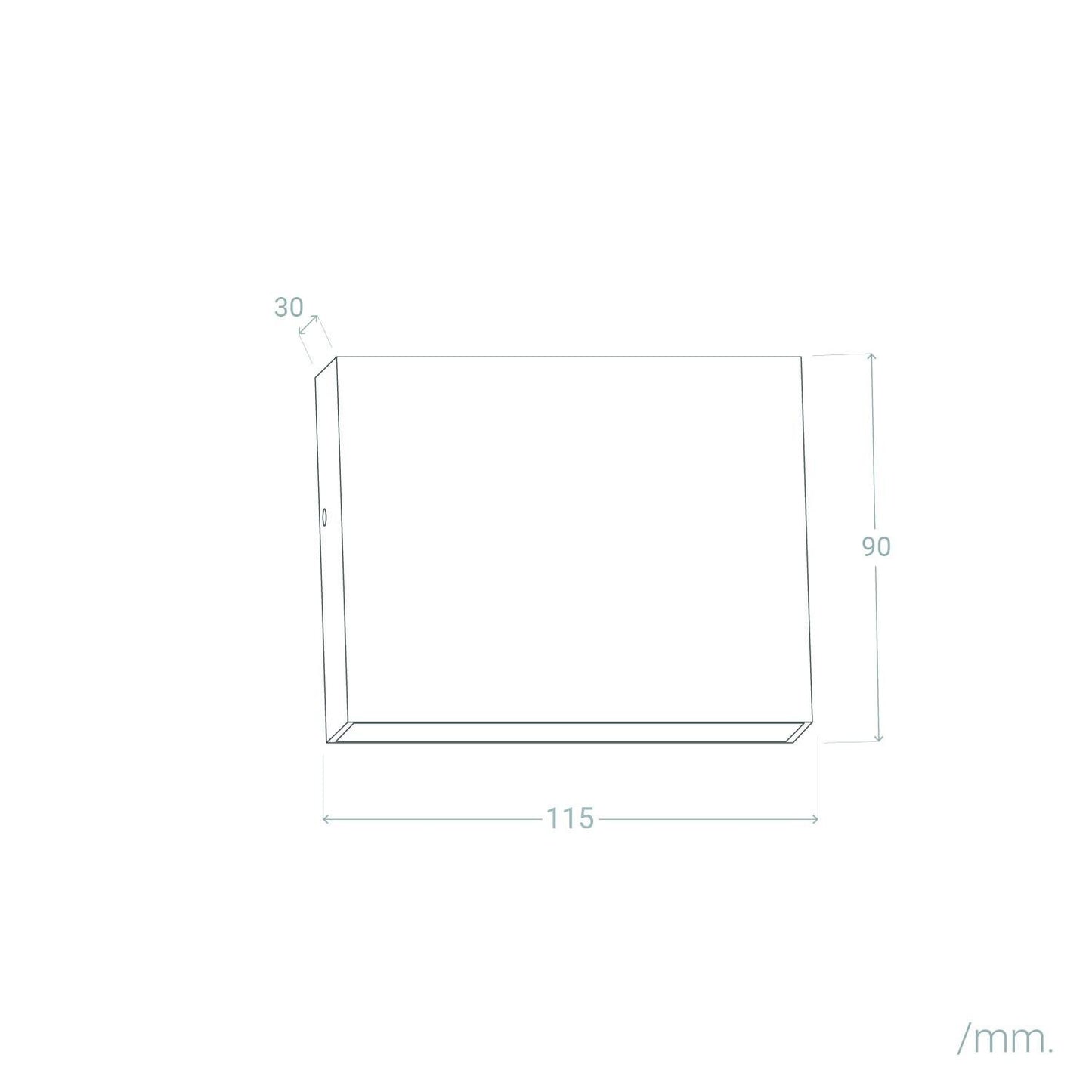 Aplique de Pared Exterior LED 6W Iluminación Doble Cara Aluminio Cuadrado Negro Luming