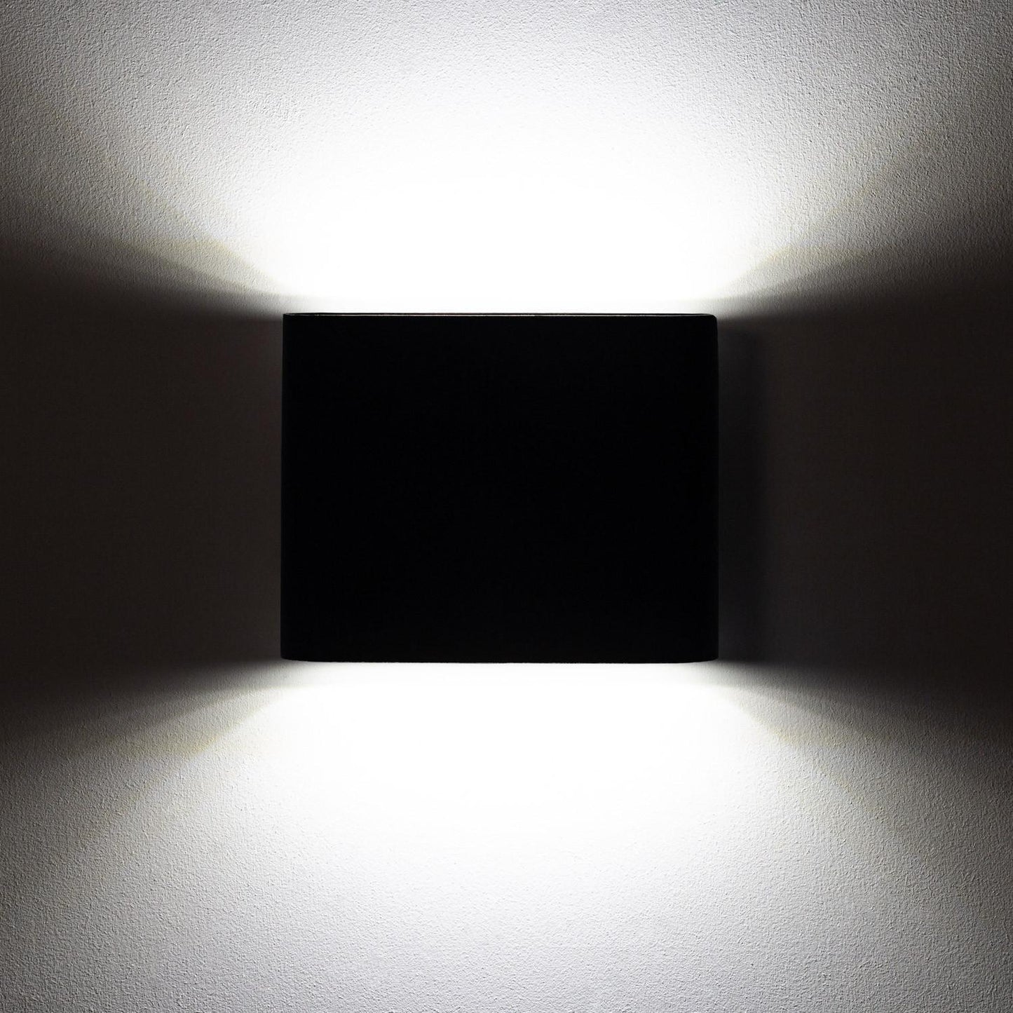 Aplique de Pared Exterior LED 6W Iluminación Doble Cara Aluminio Cuadrado Negro Luming